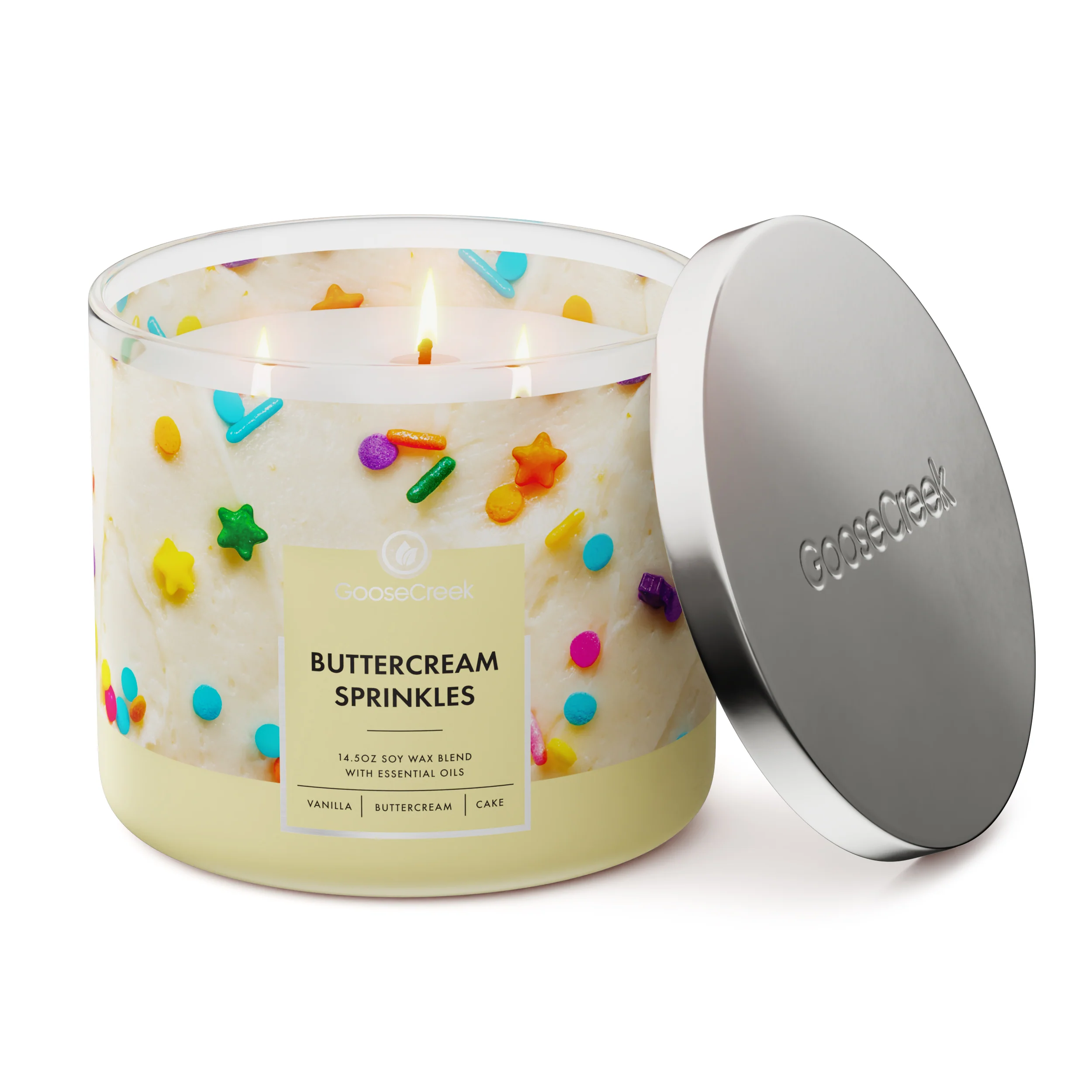 Buttercream Sprinkles 3-Wick Candle - Image 3