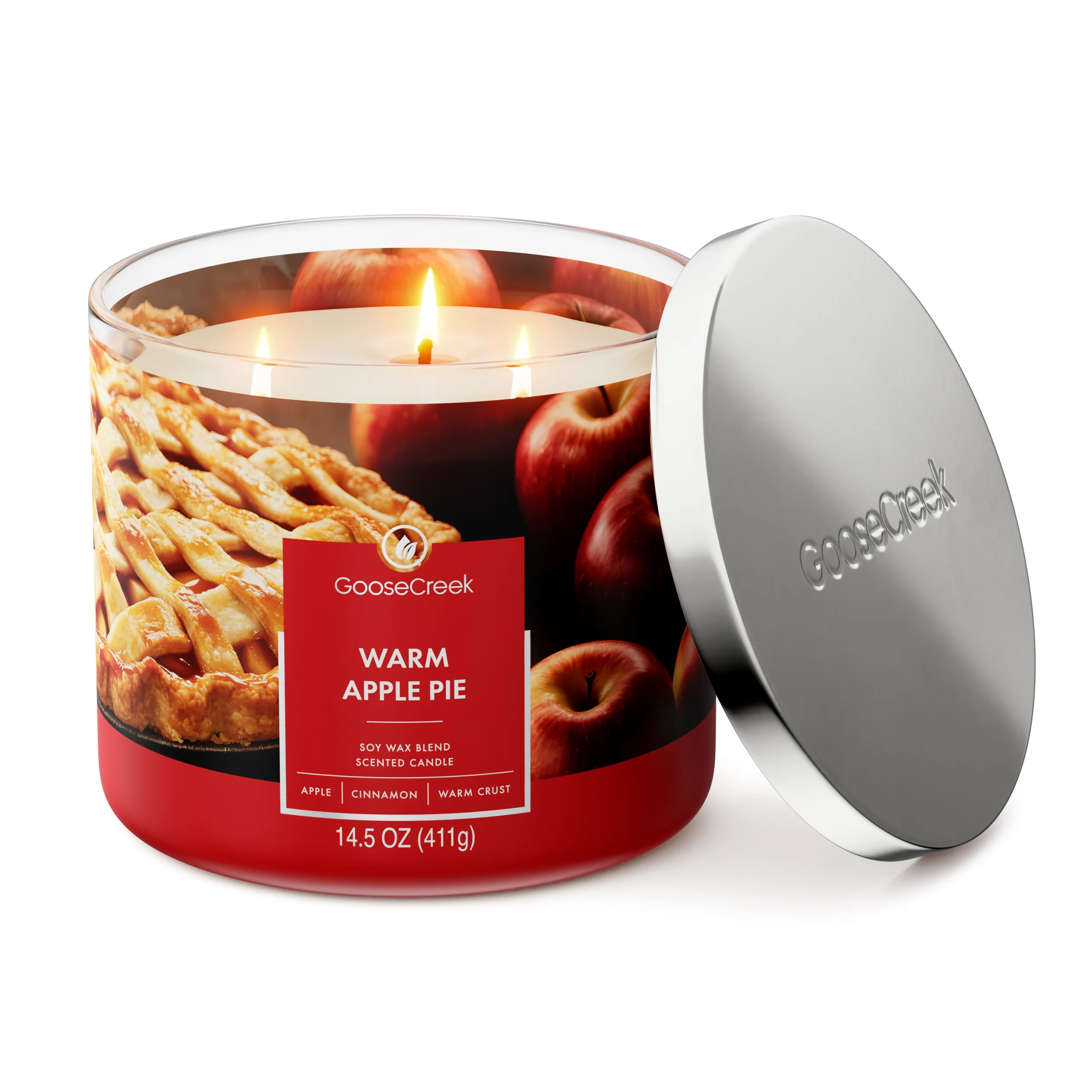 Warm Apple Pie 3-Wick Candle - Image 3